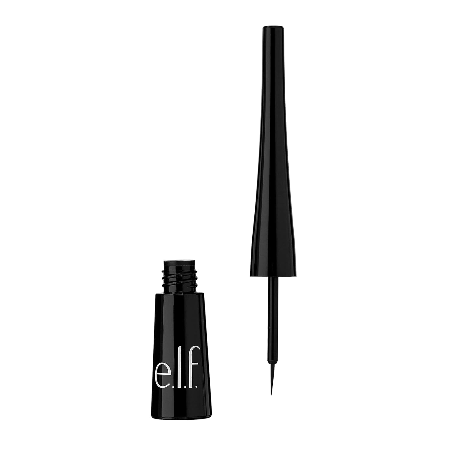 Achieve Flawless Cat Eyes with e.l.f. Liquid Eyeliner: Jet Black & Smudge-Proof!