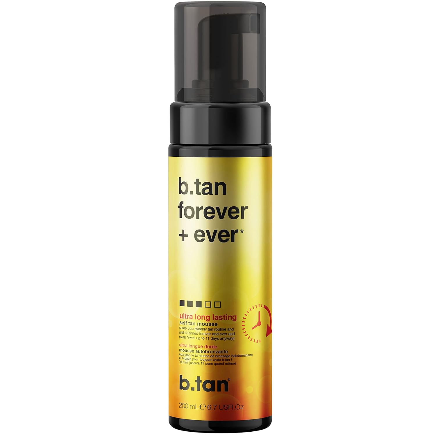 Achieve a Stunning Dark Bronze Glow with b.tan Ultra Long Lasting Self Tanning Mousse!