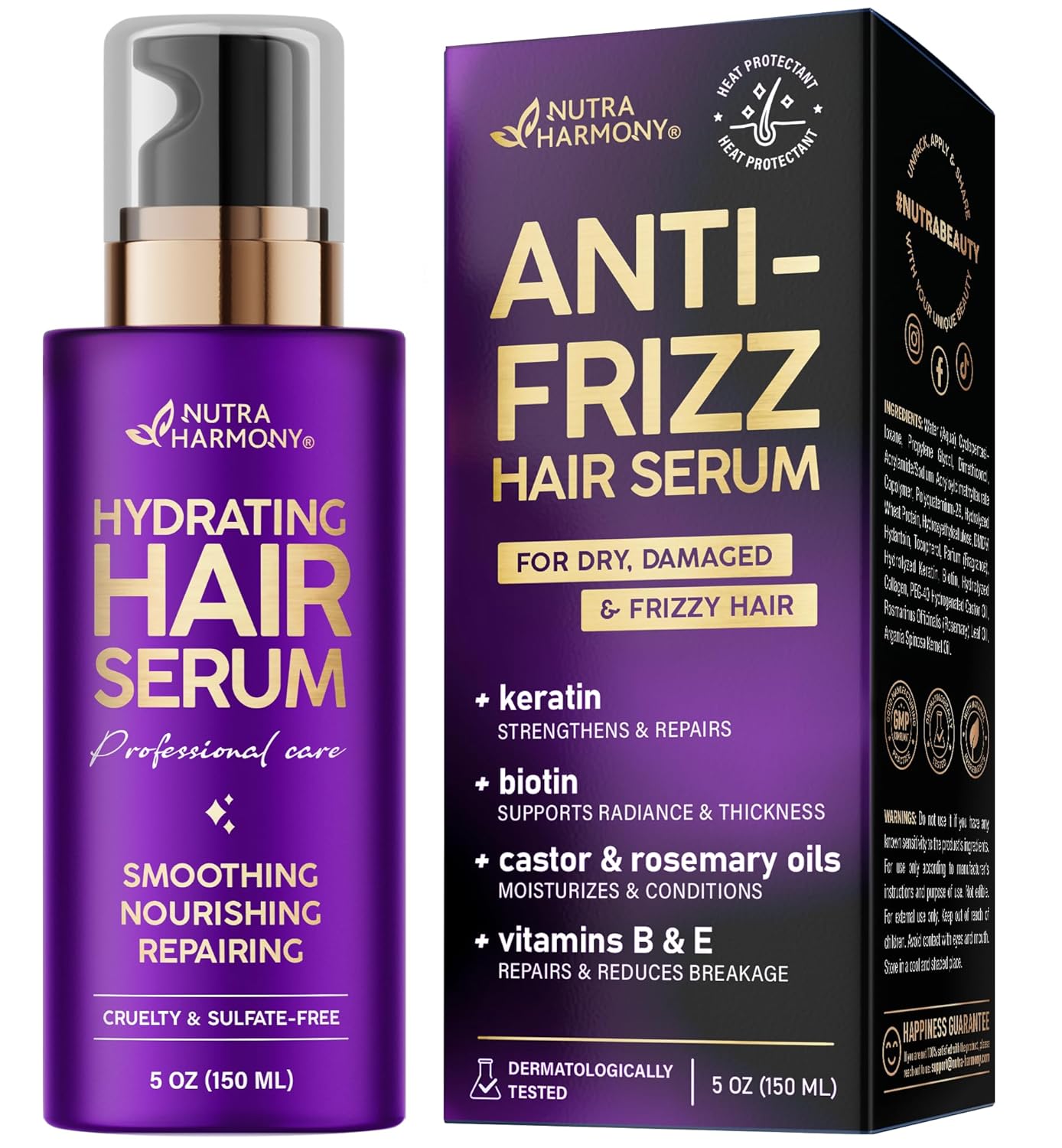 Say Goodbye to Frizz: Transform Your Hair with NUTRAHARMONY’s Hydrating Serum!