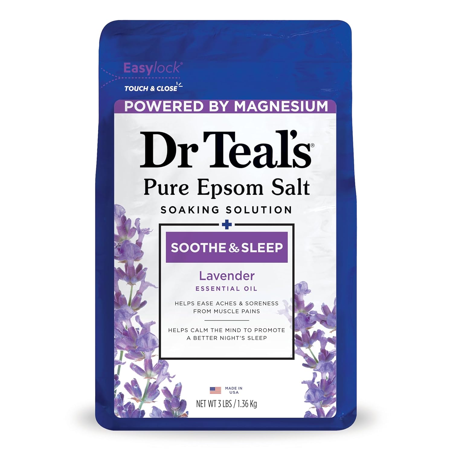 Soothing Sleep Awaits: Try Dr Teal’s Lavender Epsom Salt Bath Soak Now!