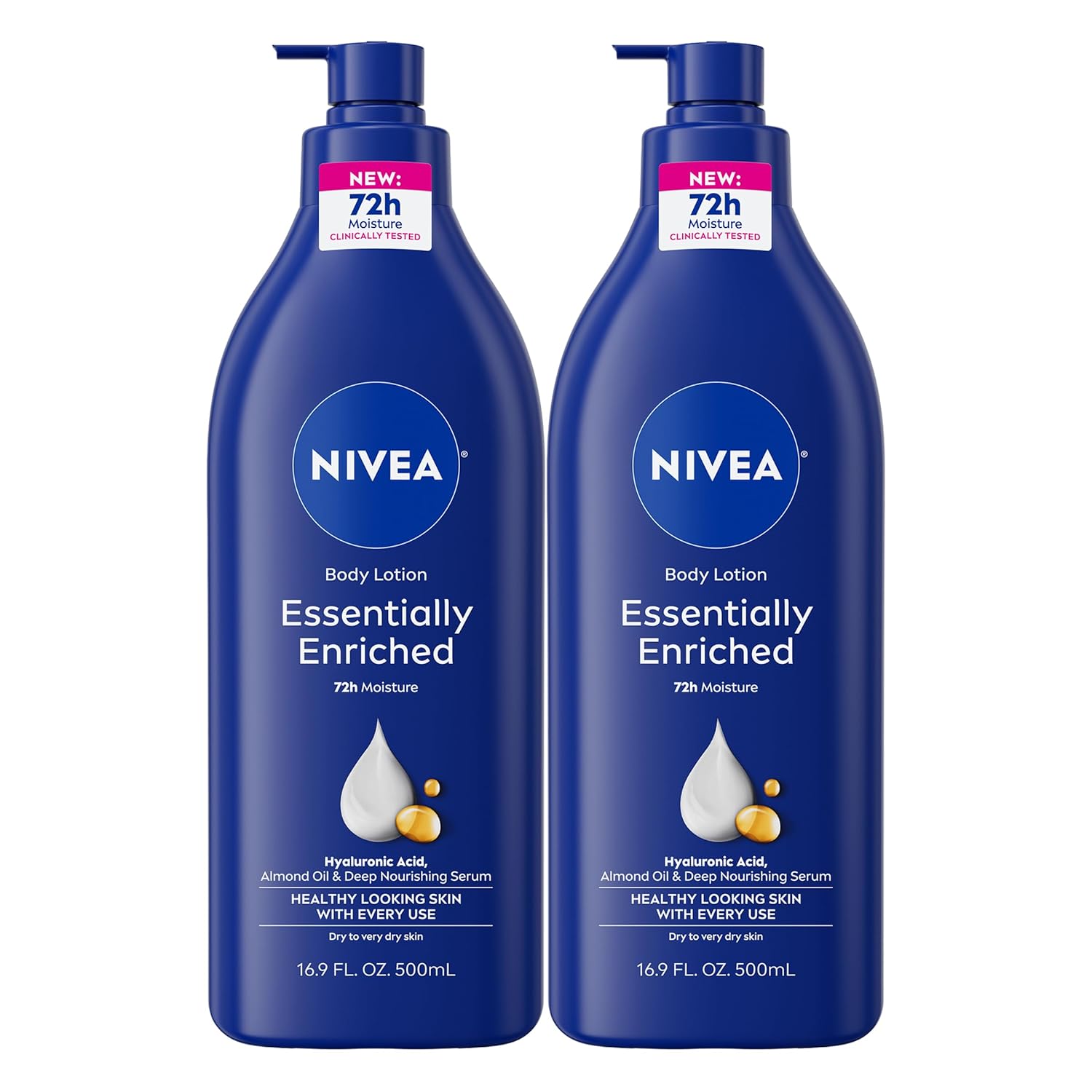 Transform Your Skin: NIVEA Essentially Enriched Body Lotion for Dry Skin, Pack of 2!