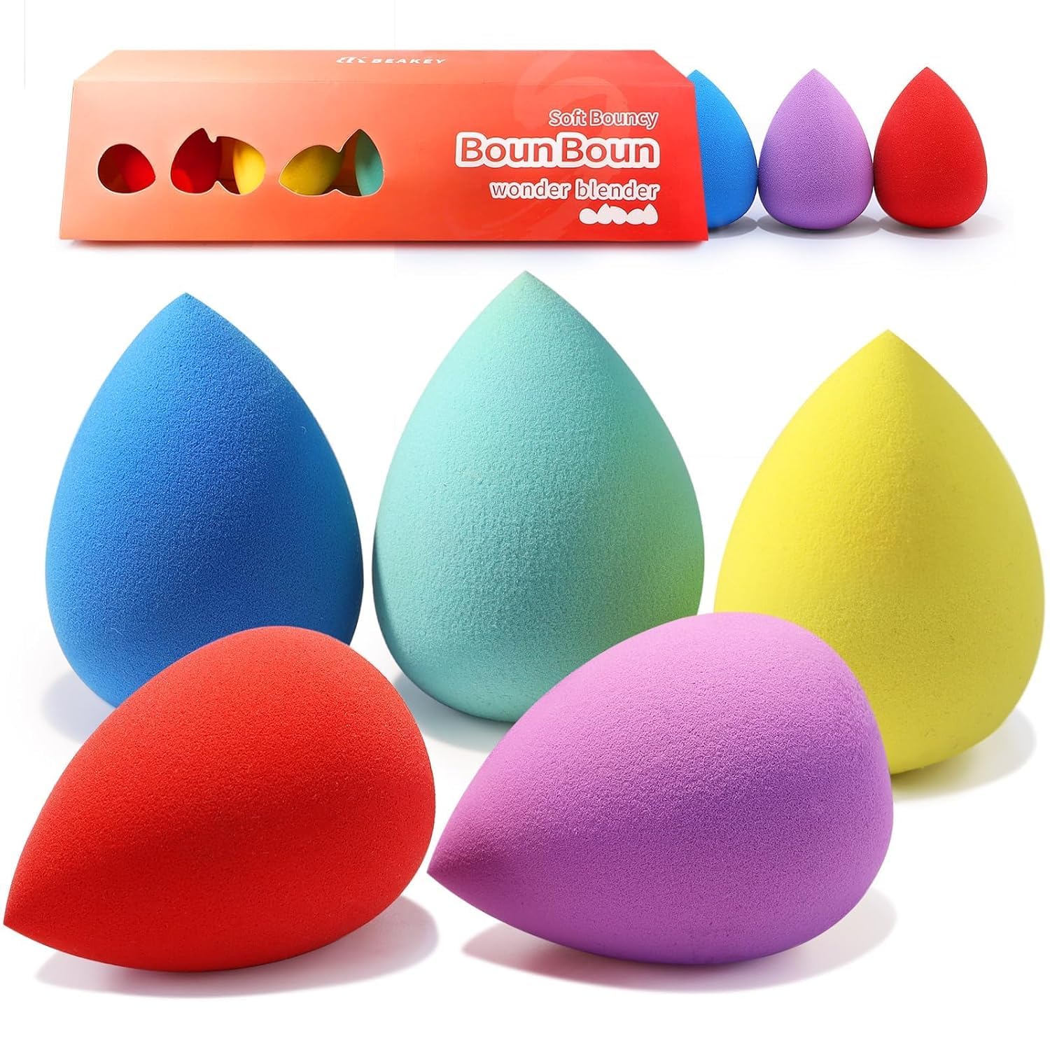 Transform Your Beauty Routine with BEAKEY’s Amazing 5-Pack Makeup Sponge Blender!