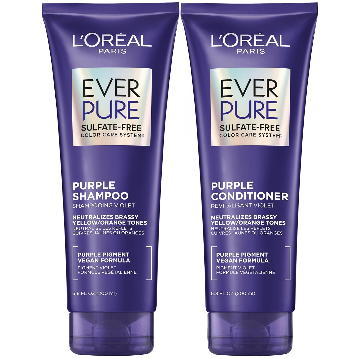 Transform Your Blonde Hair with L’Oreal’s Sulfate-Free Purple Shampoo & Conditioner Set!