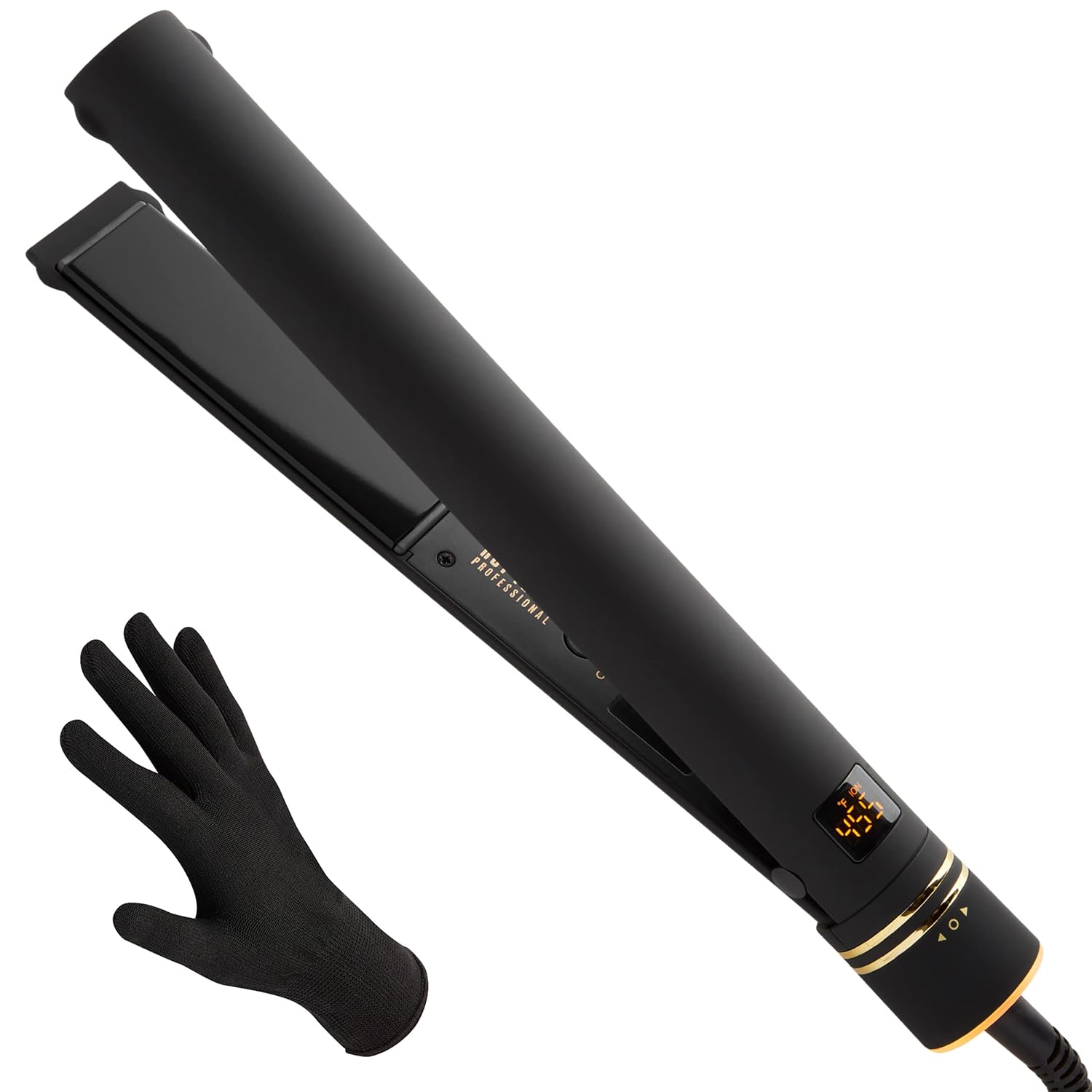 Transform Your Hair with HOT TOOLS Pro Artist Black Gold Flat Iron: Sleek or Curl!
