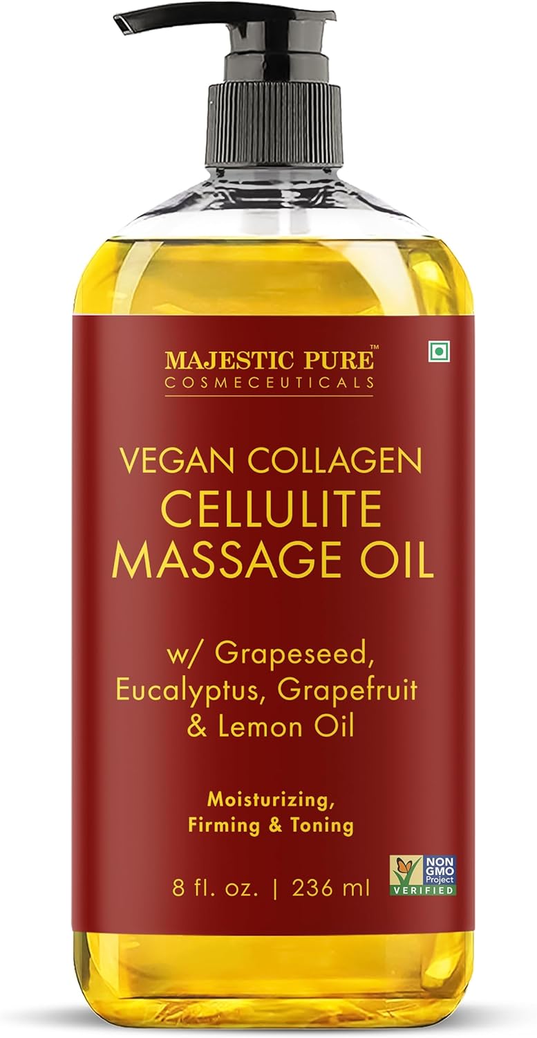 Transform Your Skin: Majestic Pure Anti-Cellulite Oil for a Smoother You!