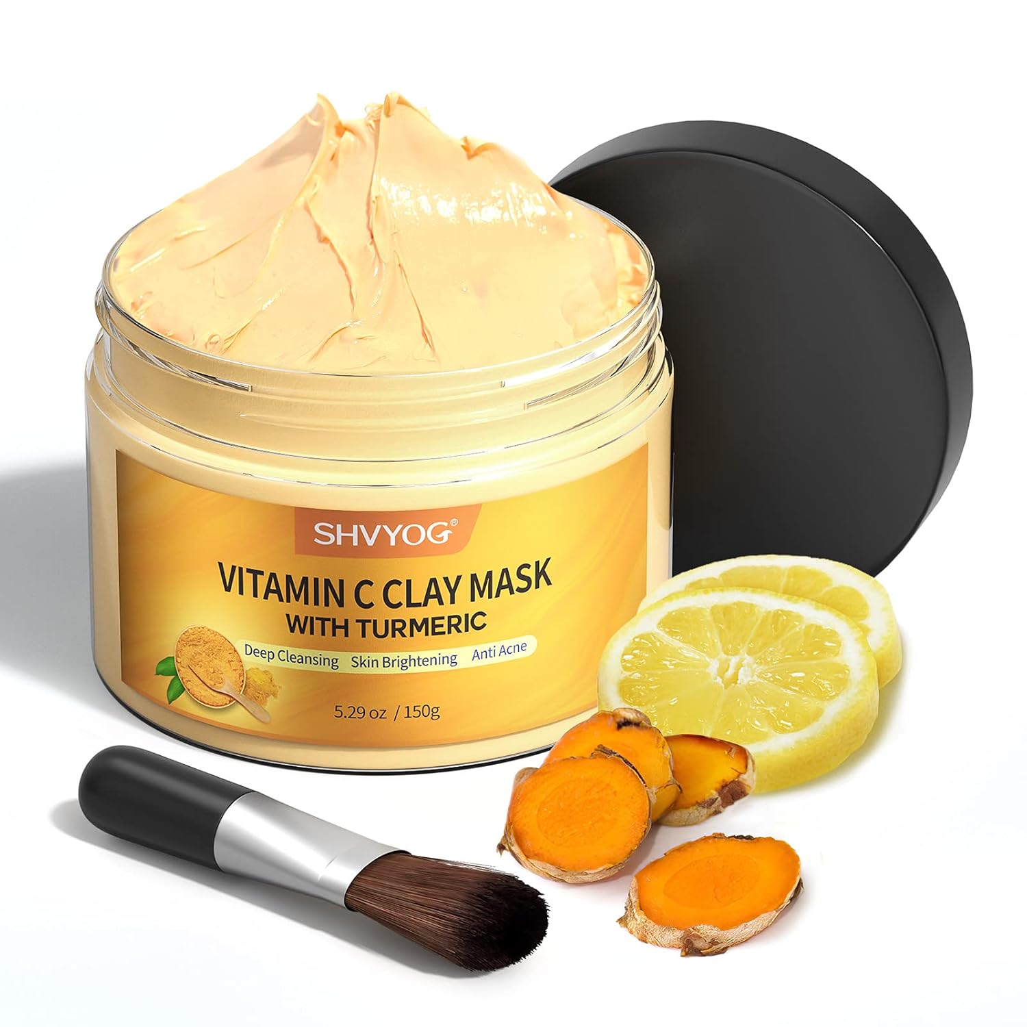 Transform Dull Skin Instantly: SHVYOG Turmeric Clay Mask for Flawless Beauty!