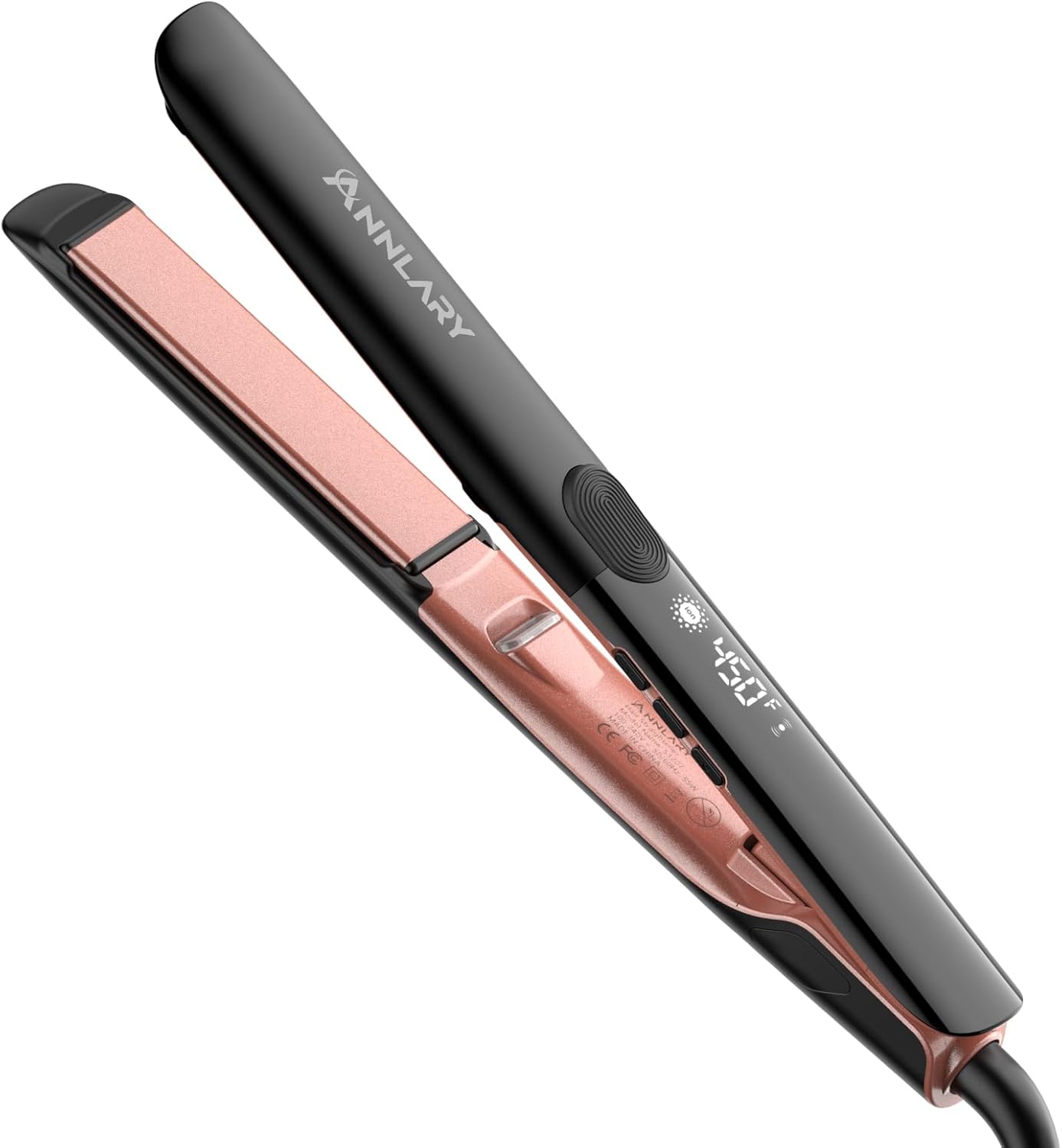 Transform Your Hair: The 2-in-1 Titanium Ceramic Flat Iron for Glossy, Smooth Strands!