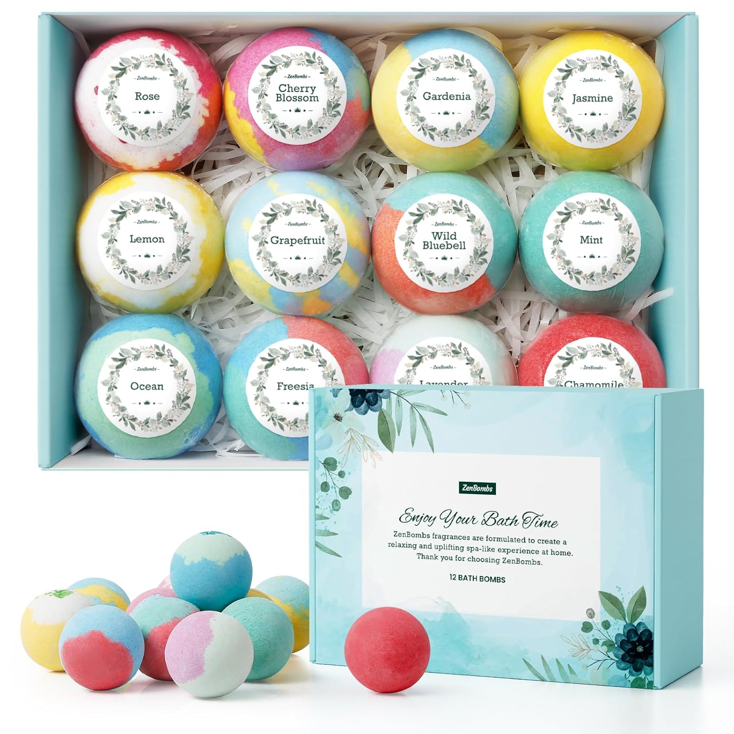 Indulge in Luxury: 12 PCS Handmade Bath Bomb Gift Set for Every Occasion!