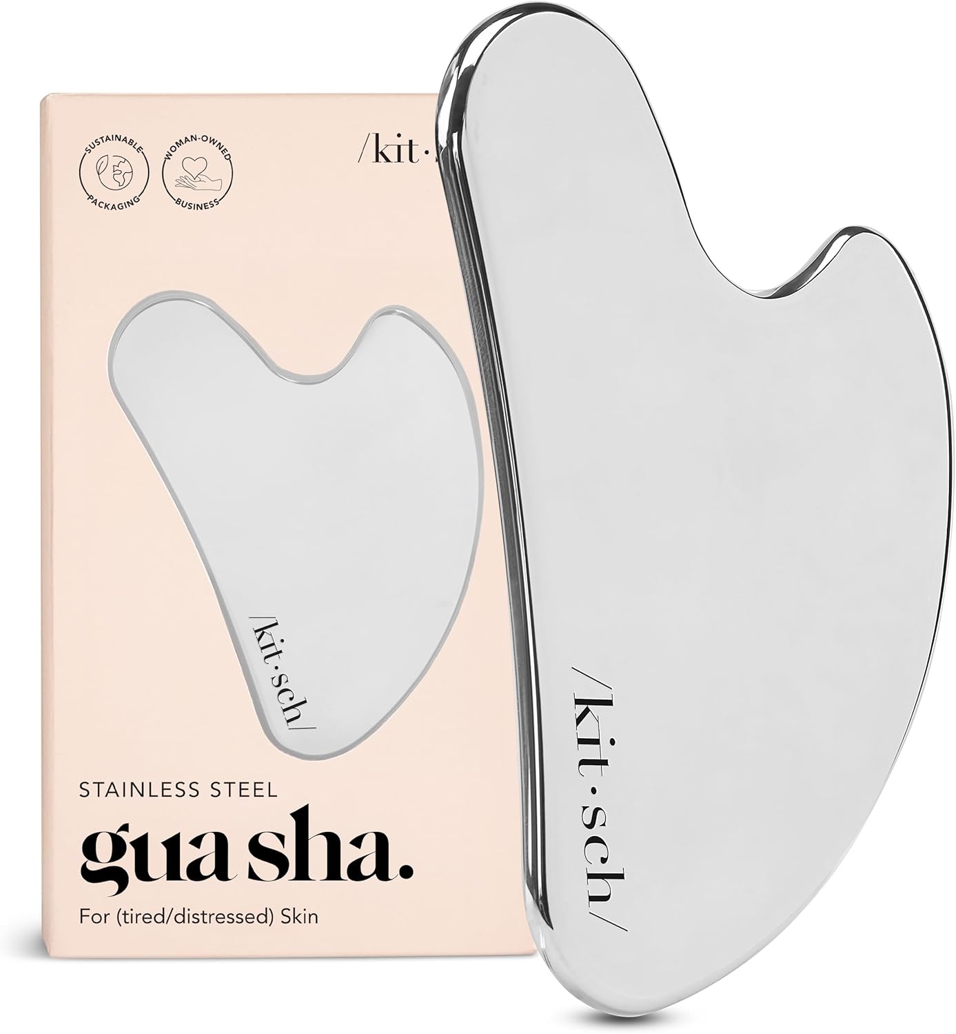 Transform Your Beauty Routine with Kitsch Stainless Steel Gua Sha Tool Today!