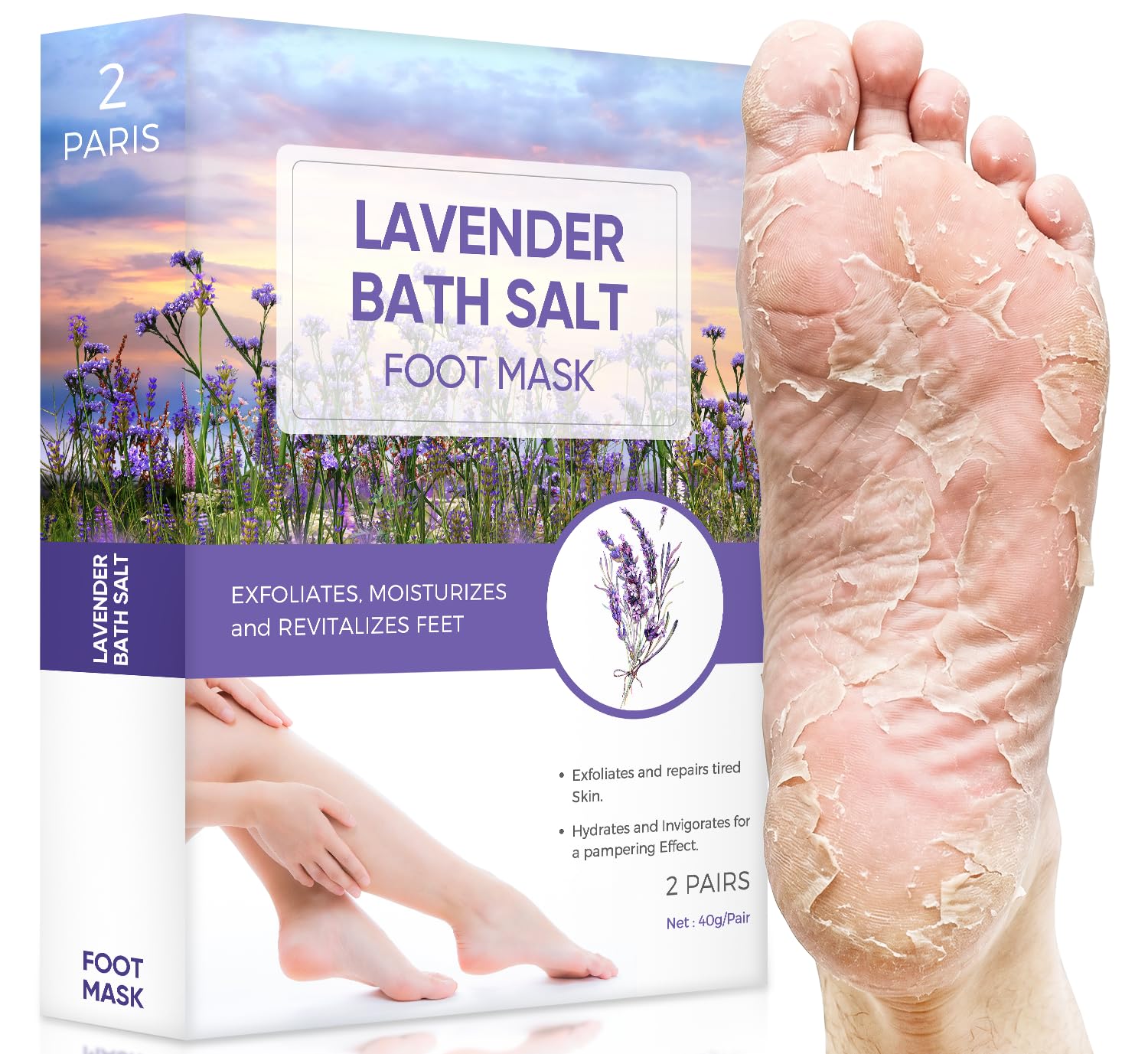 Transform Your Feet with Lavender Foot Peel Mask: Say Goodbye to Dry, Cracked Skin!