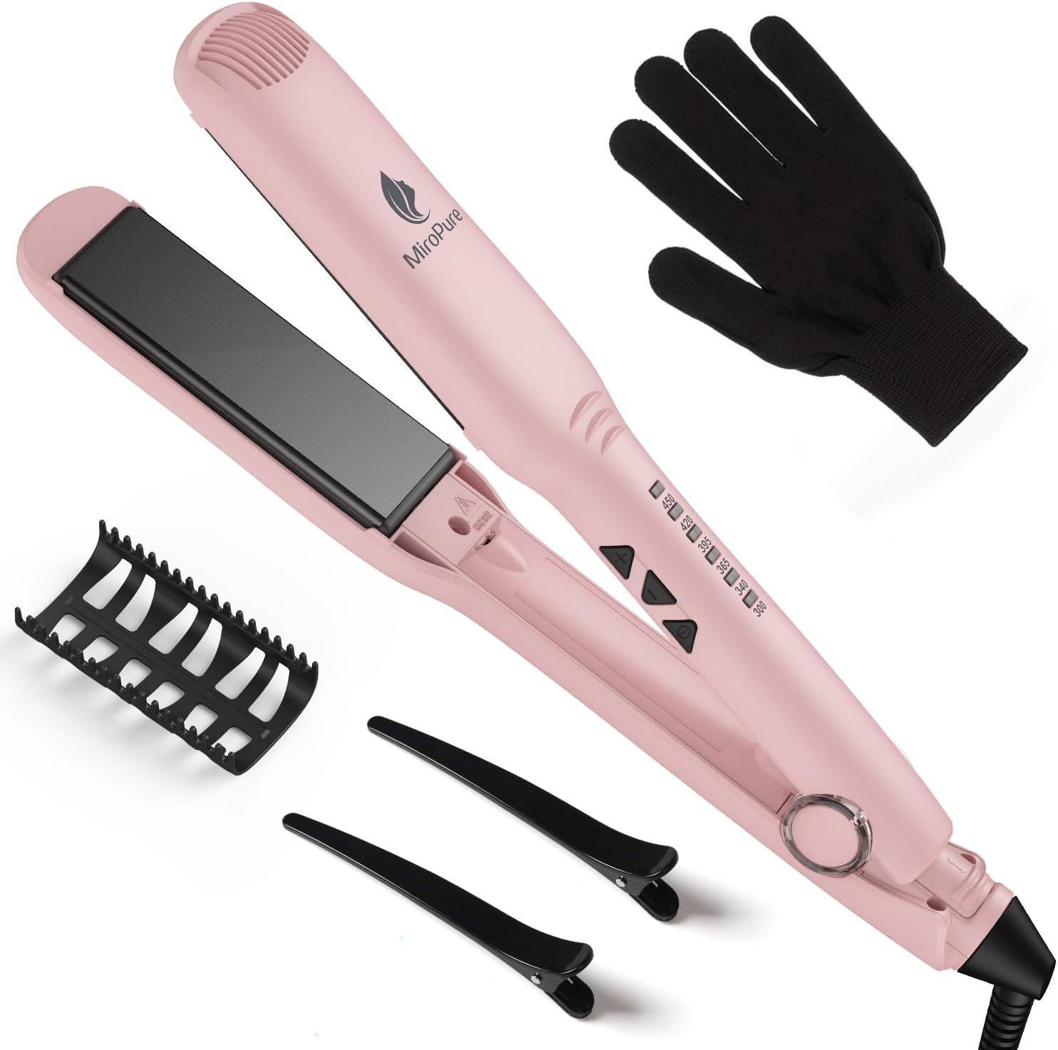 Transform Your Hair with MiroPure 1.5 Inch Flat Iron: Fast Heating & Safe Styling!