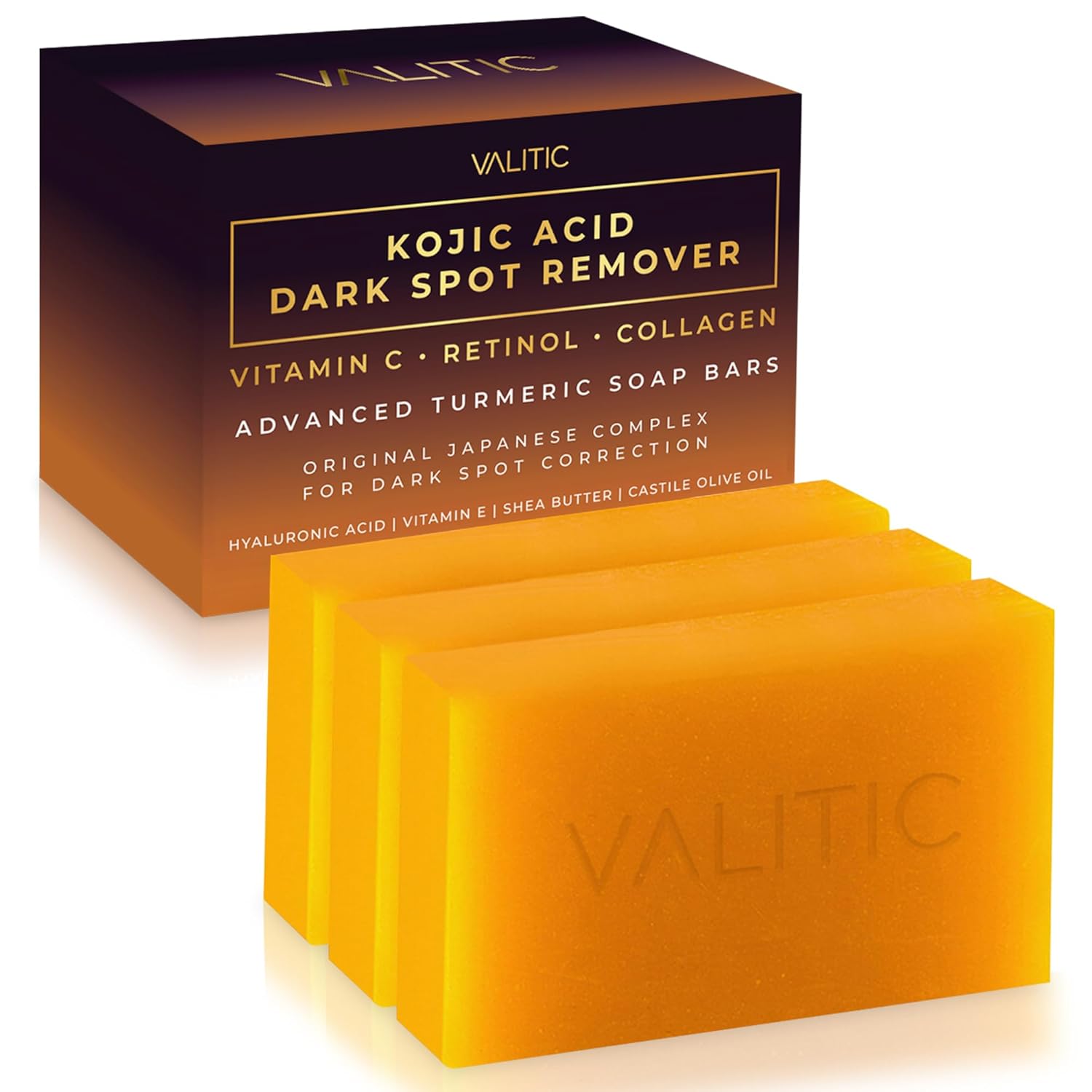 Transform Your Skin: VALITIC Kojic Acid Soap Bars Target Acne Spots Fast!