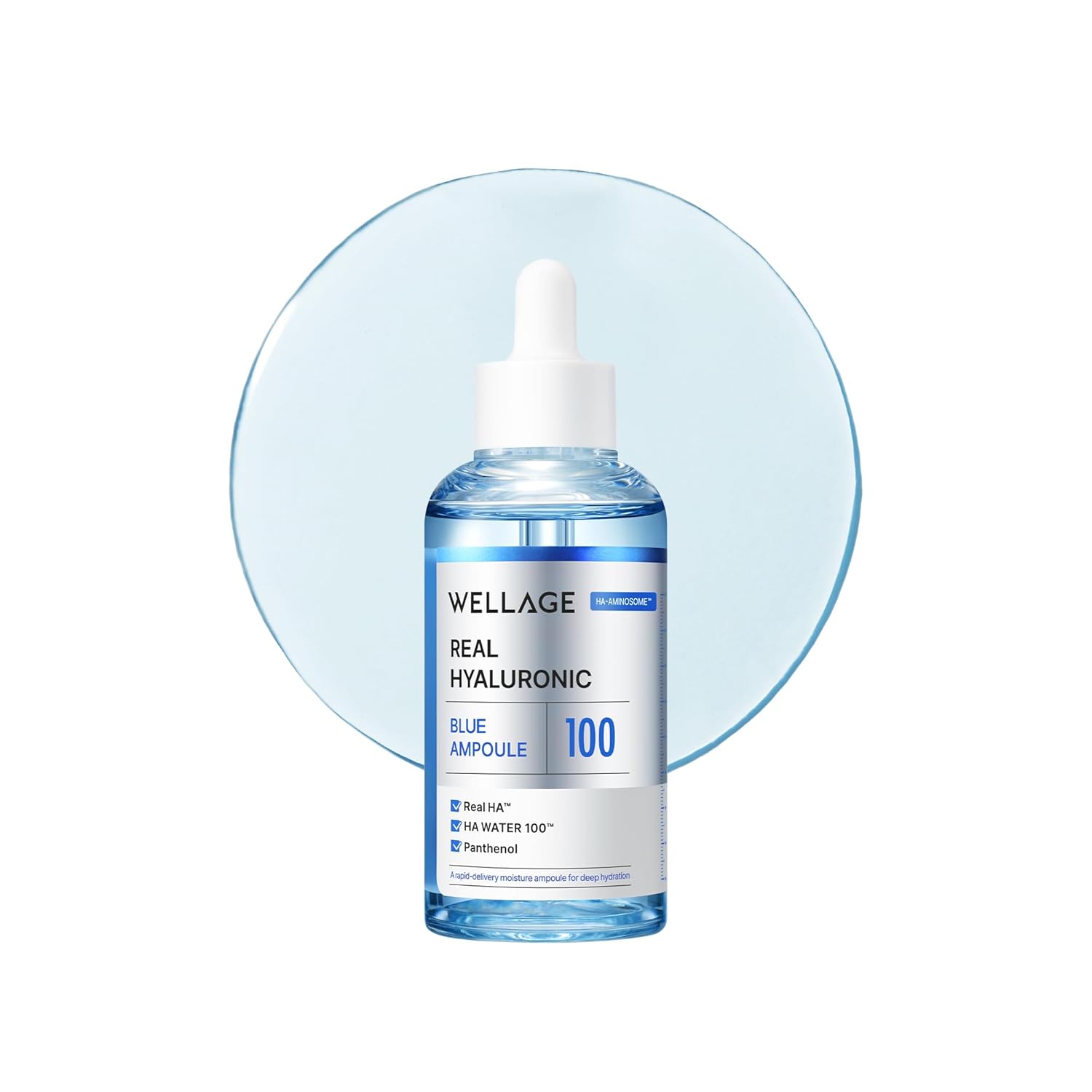 Unlock Radiant Skin: WELLAGE Real Hyaluronic Blue Ampoule for Sensitive Dryness!