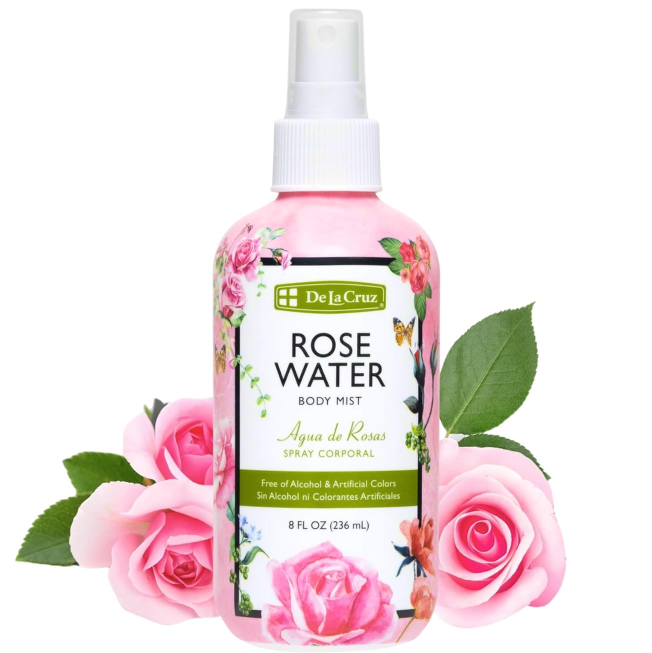 Unlock Radiant Skin with De La Cruz Pure Rose Water Facial Spray – Hydrate Now!