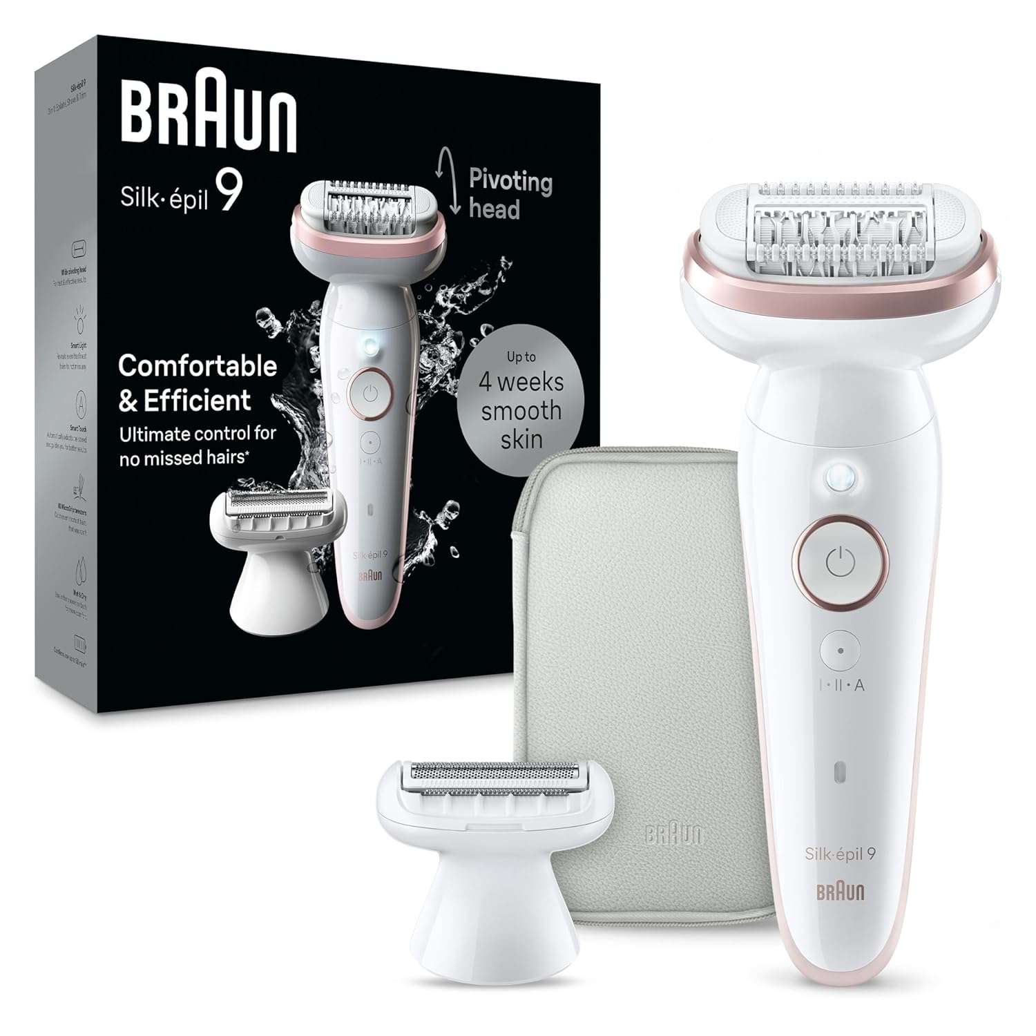 Experience Effortless Smooth Skin with Braun Silk-épil 9 Hair Removal Epilator!