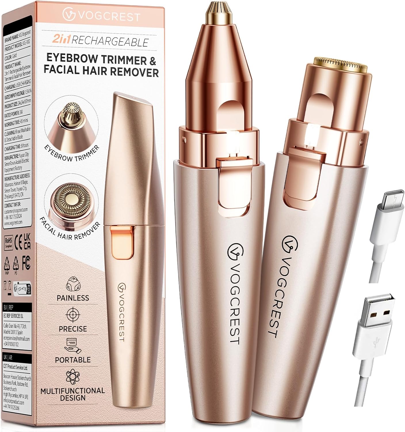 Transform Your Beauty Routine with the VG VOGCREST Eyebrow Razor – Shine Bright!
