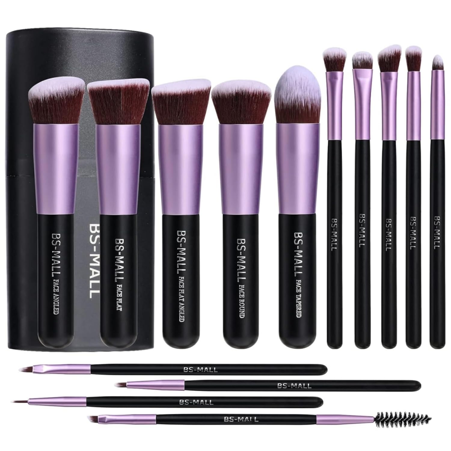 Transform Your Look with BS-MALL’s 14-Piece Purple Makeup Brush Set – Perfect for All!