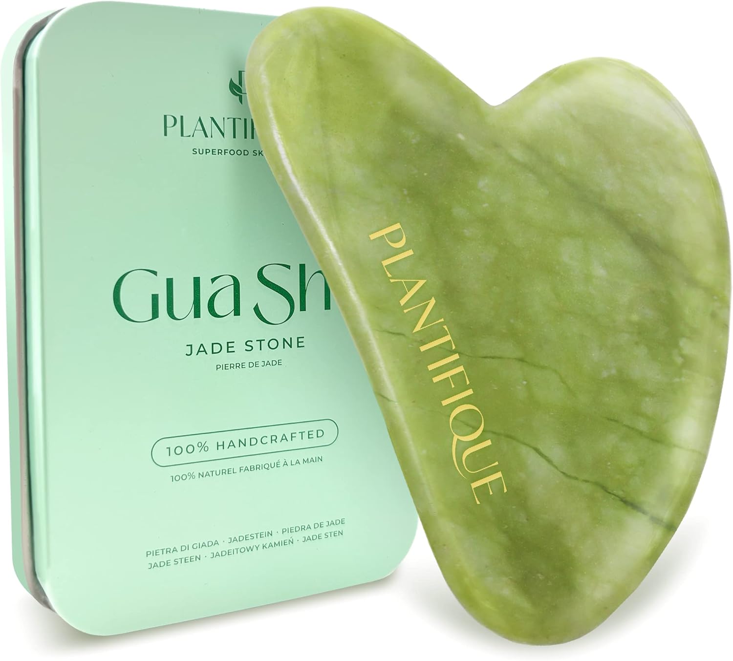 Transform Your Skincare Routine with PLANTIFIQUE Gua Sha Tool for Jawline Perfection!
