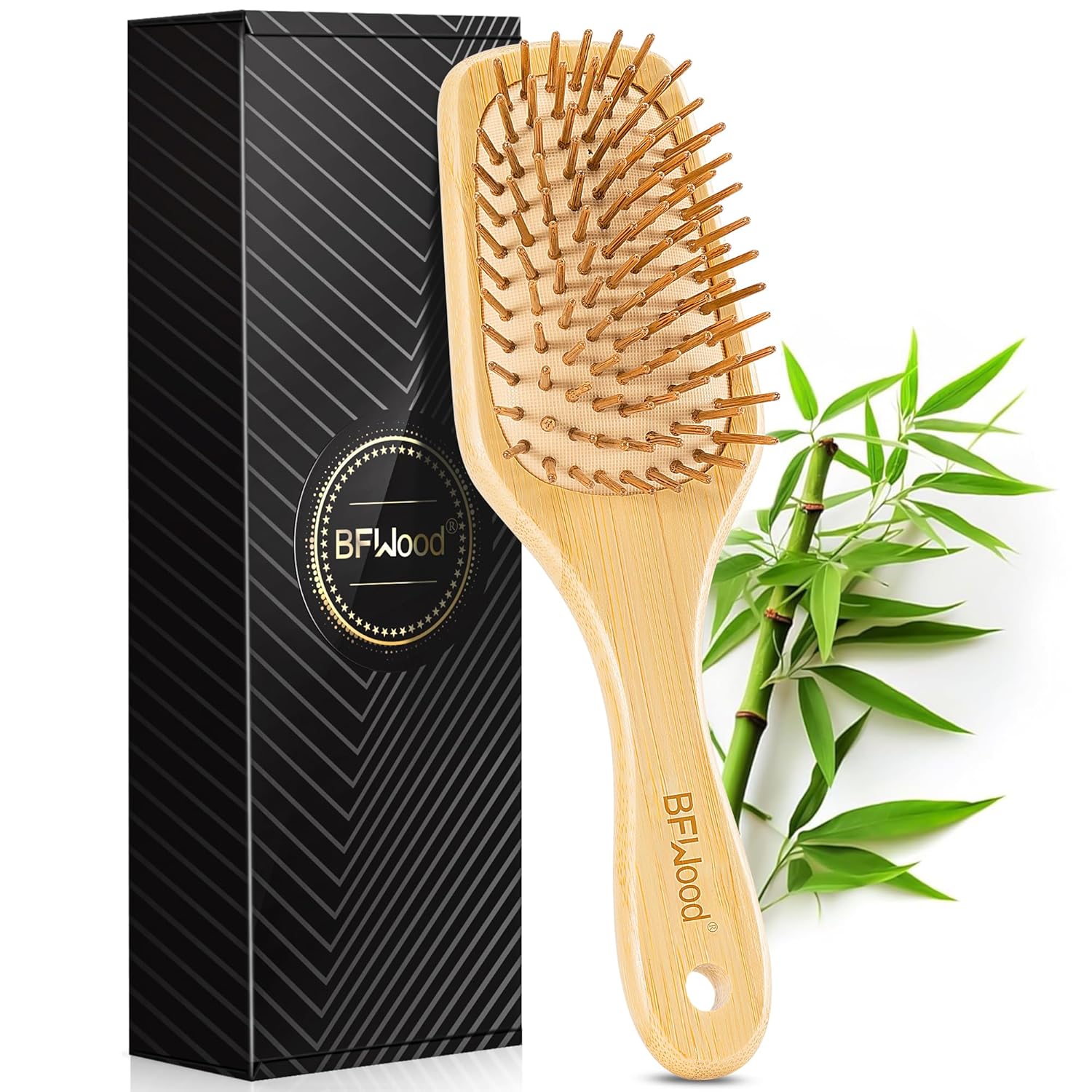 Unlock Luxurious Scalp Health: BFWood Bamboo Paddle Hairbrush You Can’t Miss!